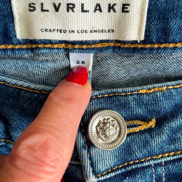 SLVRLAKE Lou Lou Mid-Rise Straight Cropped Jeans. Size 28. - Picture 8 of 11